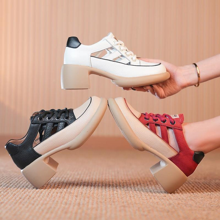 Orla Bluff Lace-Up Pumps by Steppina