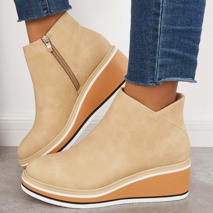 Blair Valley Ankle Boots – Beige