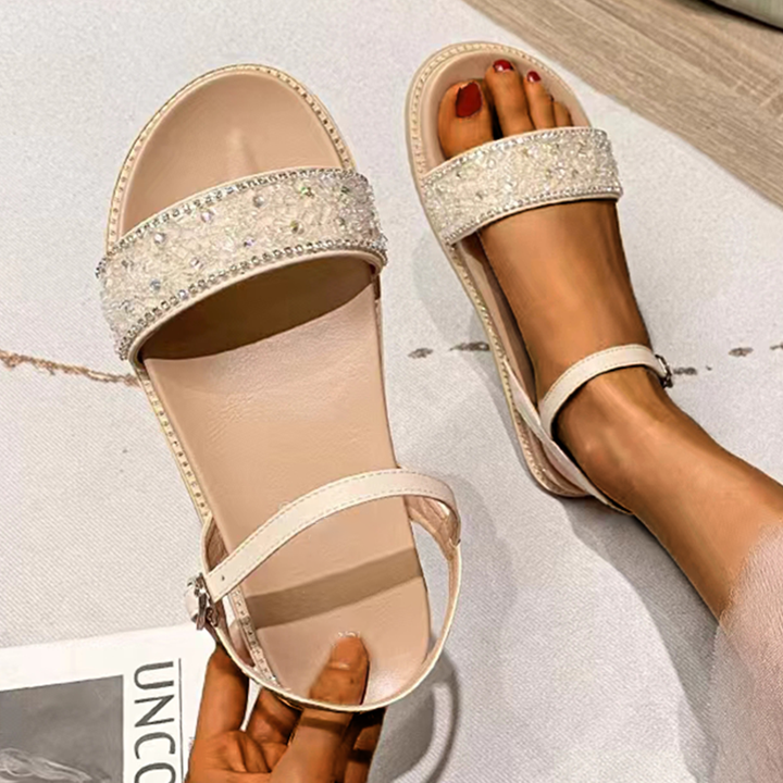 Juno Pine Embellished Sandals by Steppina