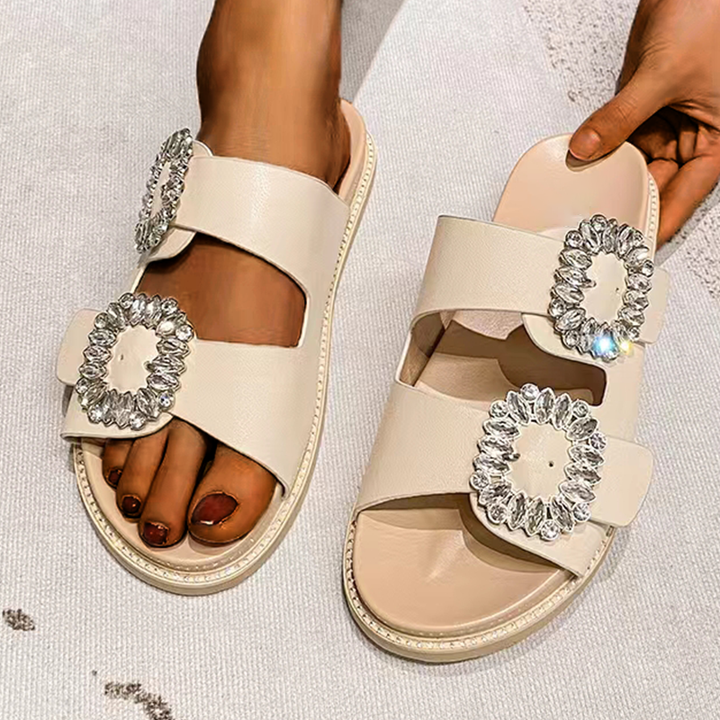 Esme Carmel Embellished Sandals by Steppina