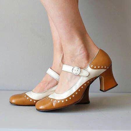 Sylvie Pine Block-Heel Pumps by Steppina