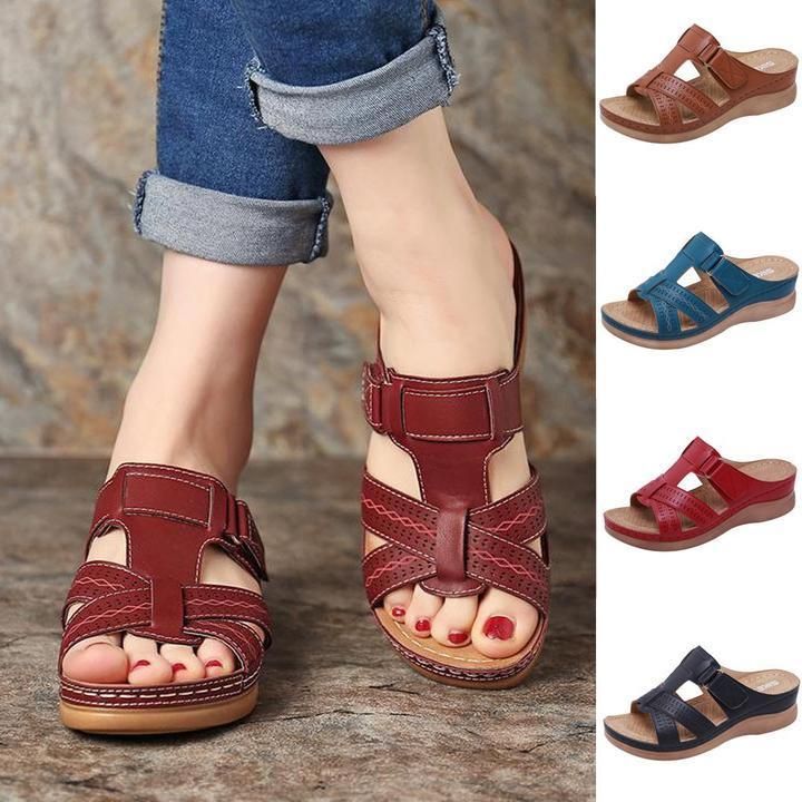 Willa Pine Peep-Toe Sandals by Steppina