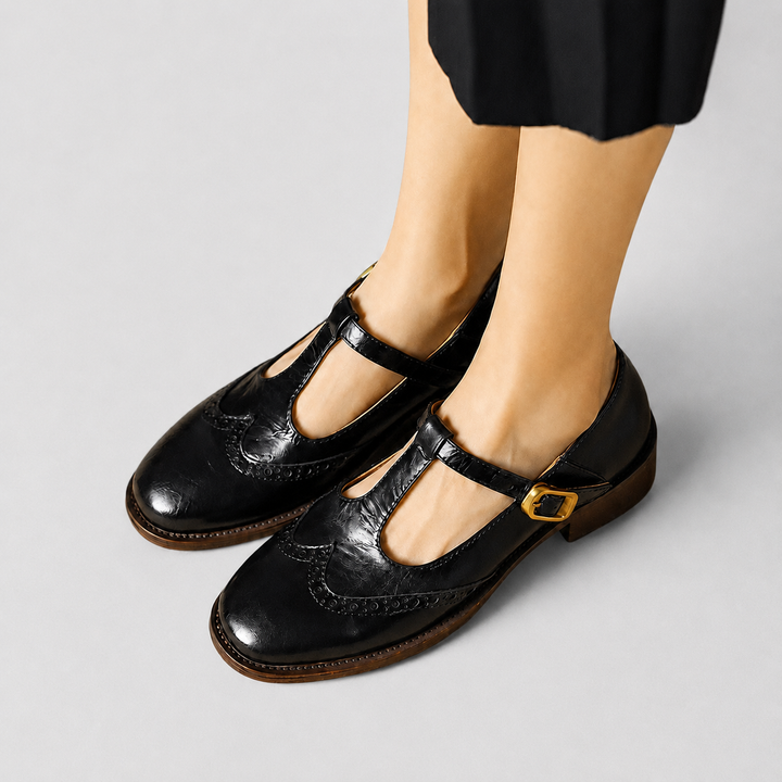 Lacey Glen Mary Jane Flats – Black