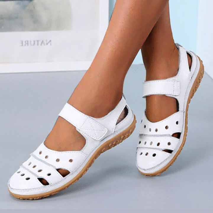 Sadie Carmel Flat Sandals by Steppina