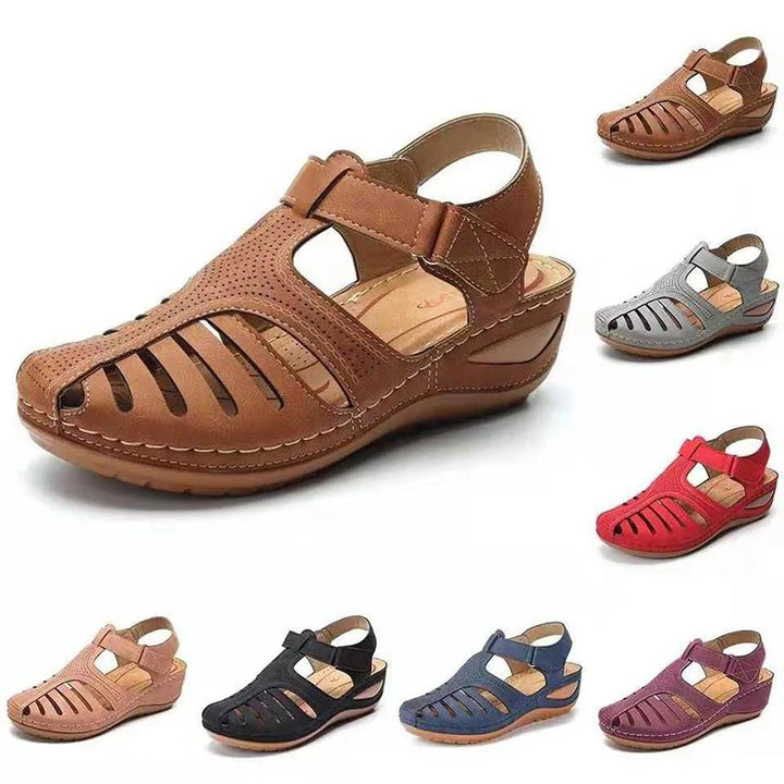 Tessa Carmel Closed-Toe Sandals by Steppina