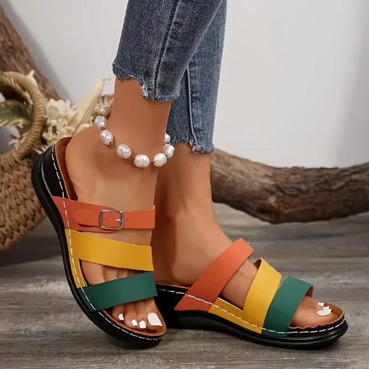 Celeste Carmel Heeled Sandals by Steppina