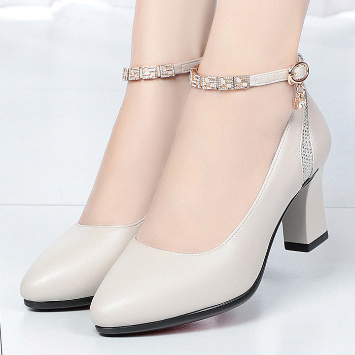 Opal Pine Block-Heel Pumps by Steppina