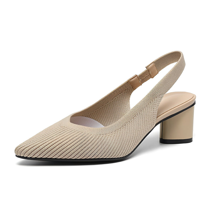 Elodie Orchard Slingback Heels – Beige