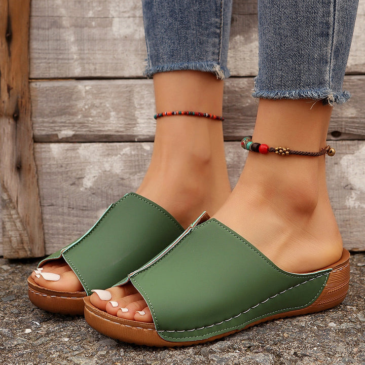 Marlow Pine Wedge Sandals by Steppina