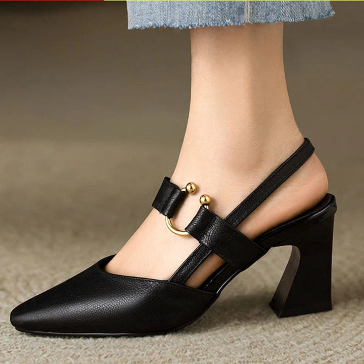 Quinn Orchard Slingback Heels – Black