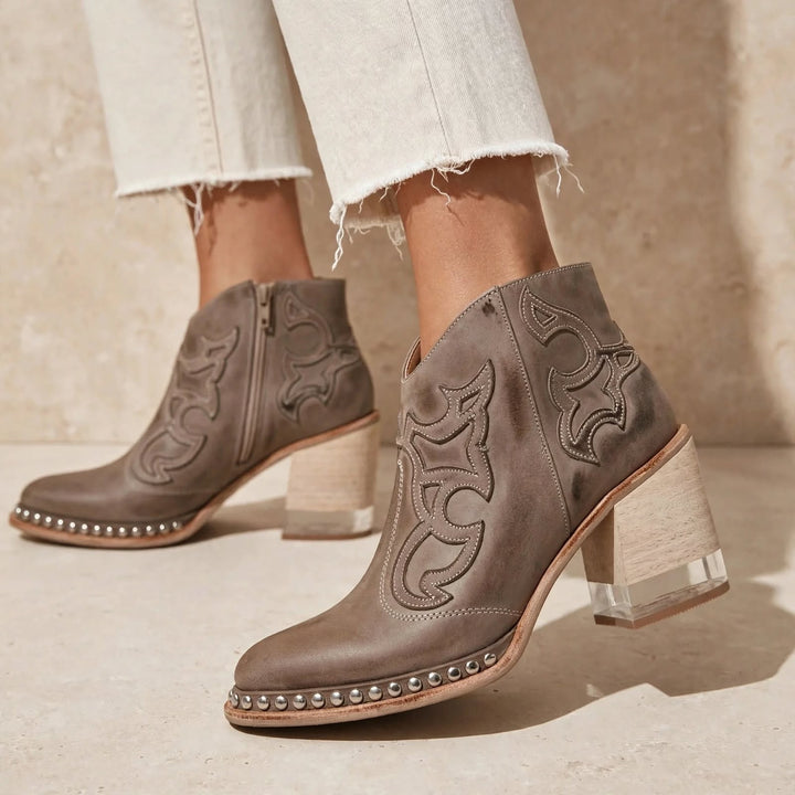 Haven Ridge Western Ankle Boots – Taupe
