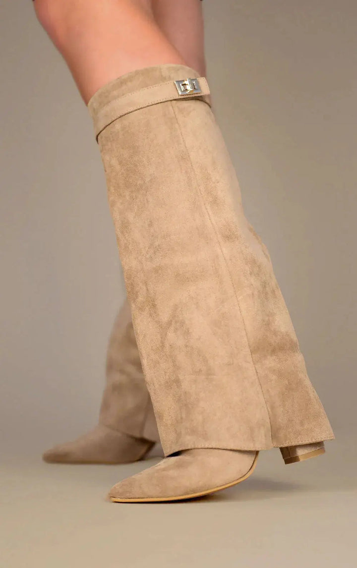Leighton Glen Knee-High Boots – Taupe