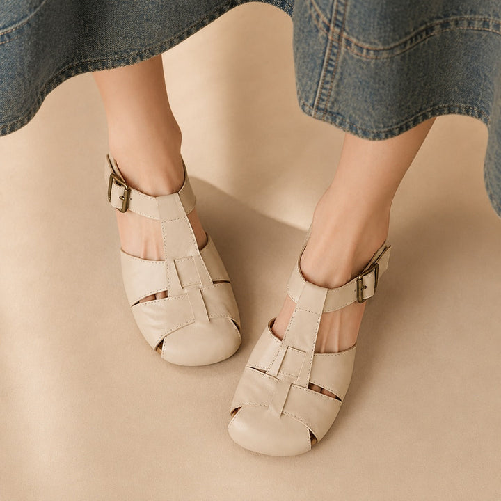 Kinsley Ridge Slingback Flats – Beige