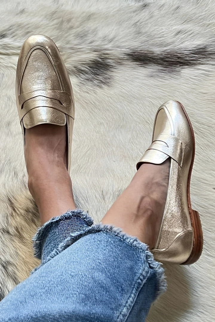 Finley Glen Loafers – Gold