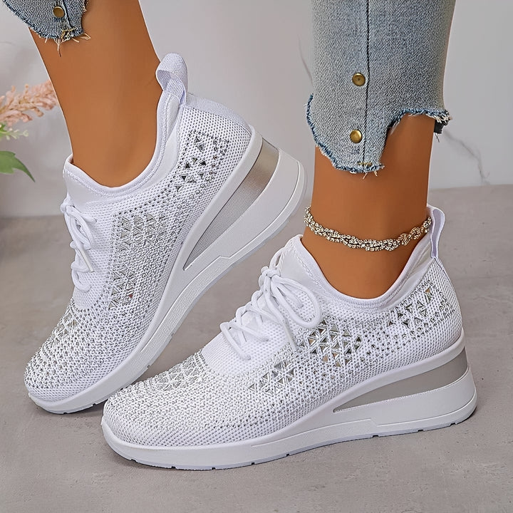 Holly Spruce Platform Sneakers – White