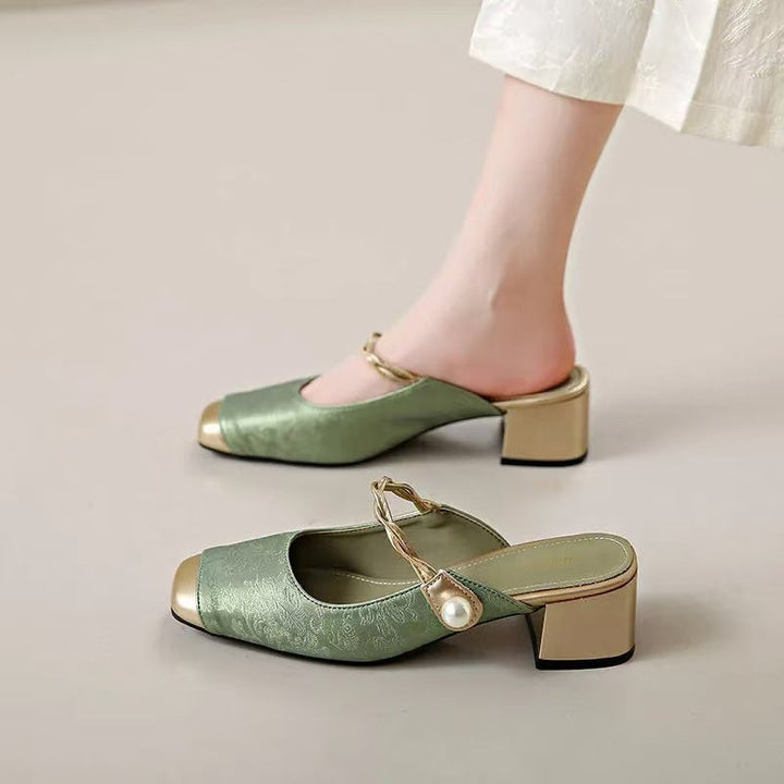 Darcy Bluff Flat Mules by Steppina