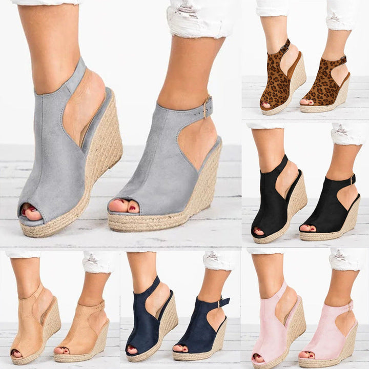 Hallie Carmel Wedge Sandals by Steppina