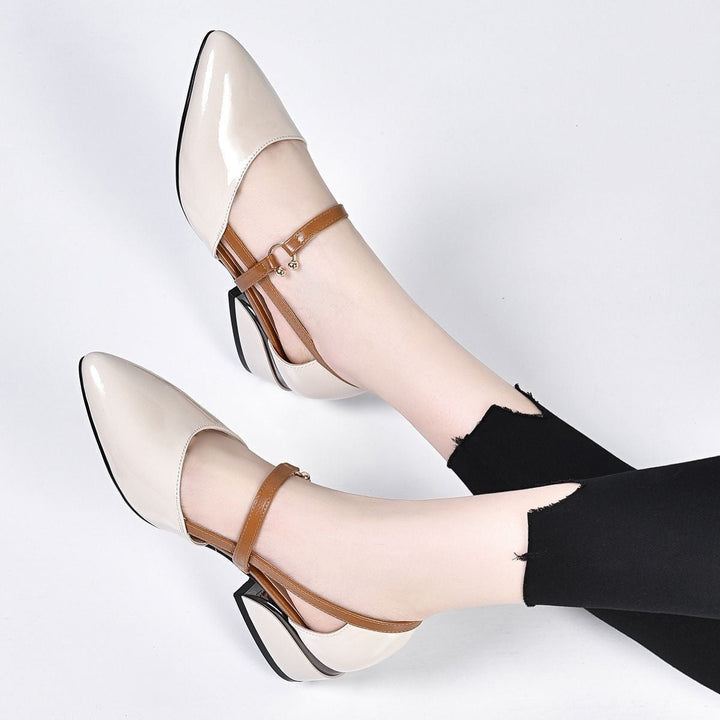 Livia Bluff Pointed-Toe Slingback Pumps by Steppina
