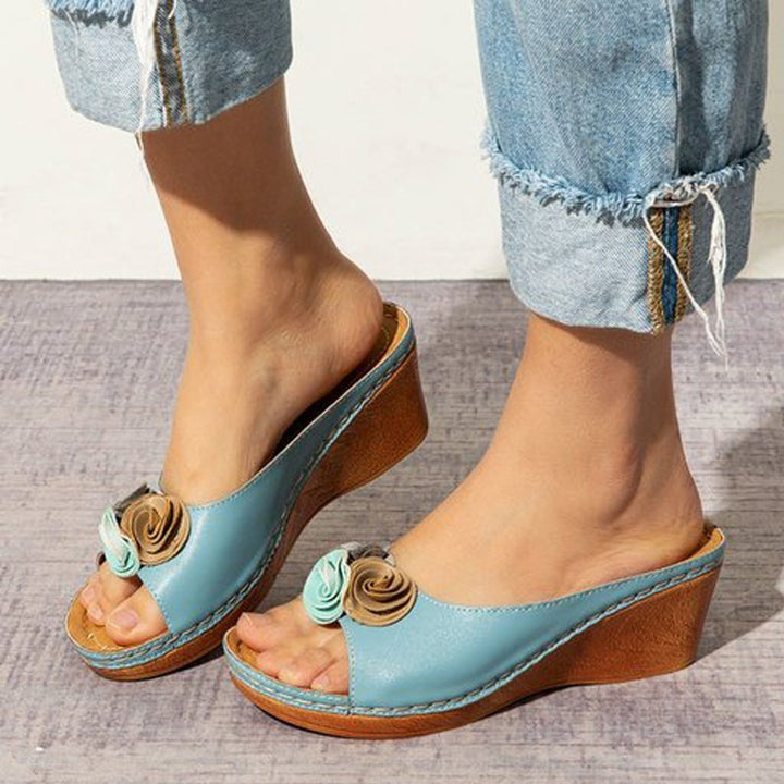 Sienna Carmel Wedge Sandals by Steppina