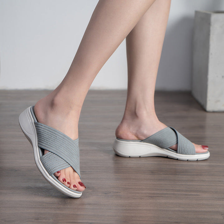 Esme Pine Wedge Sandals by Steppina