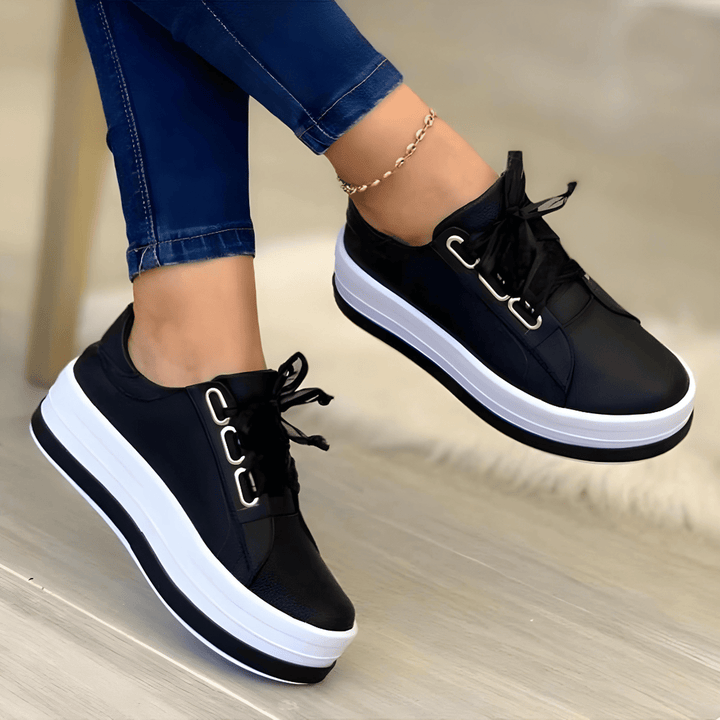 Hadley Bay Platform Sneakers – Black
