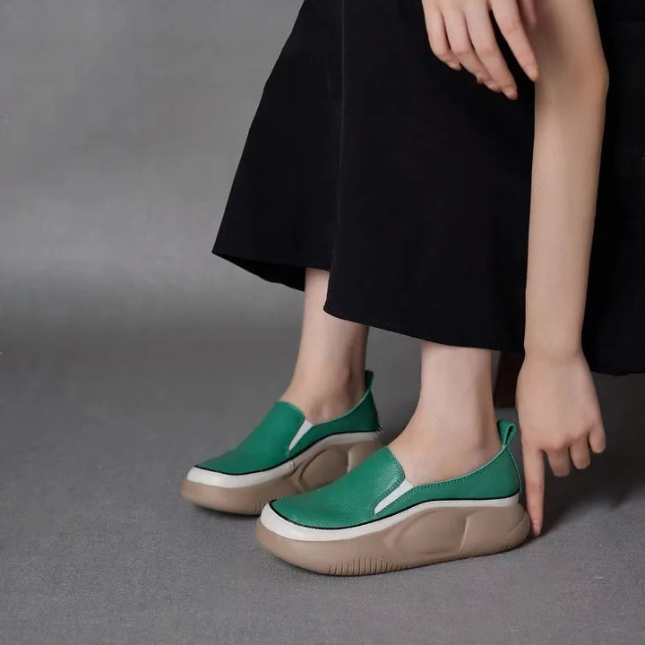 Olive Pine Loafers by Steppina