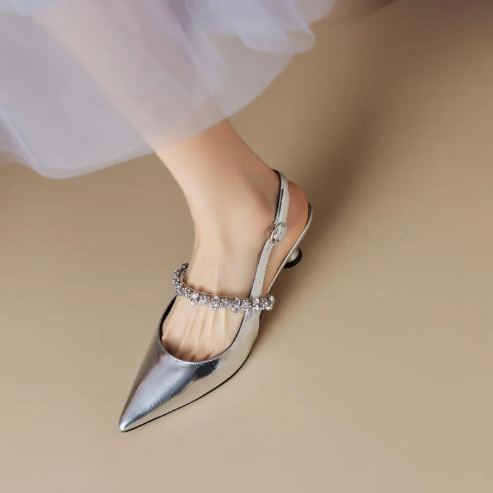 Lottie Bluff Kitten-Heel Pumps by Steppina