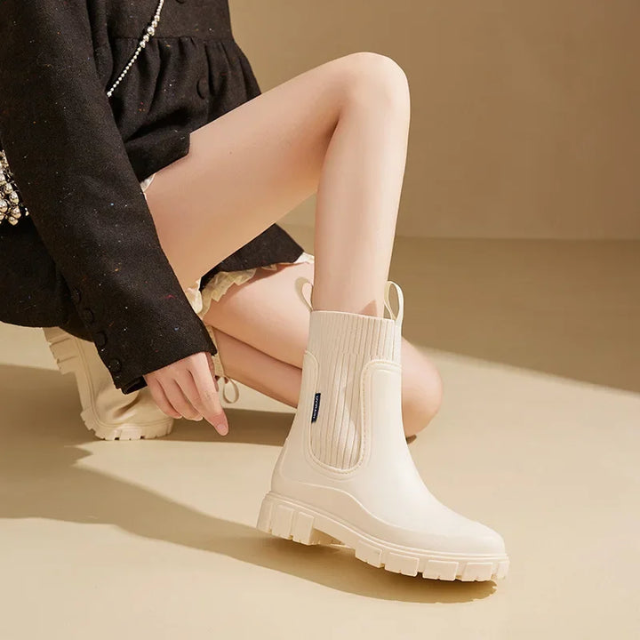 Lila Bluff Mid-Calf Boots by Steppina