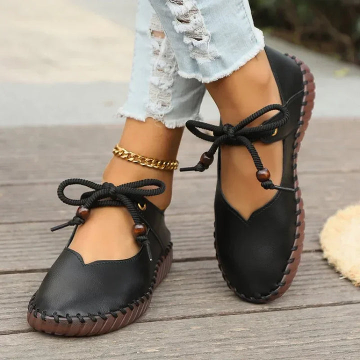 Nell Vista Lace-Up Flats by Steppina