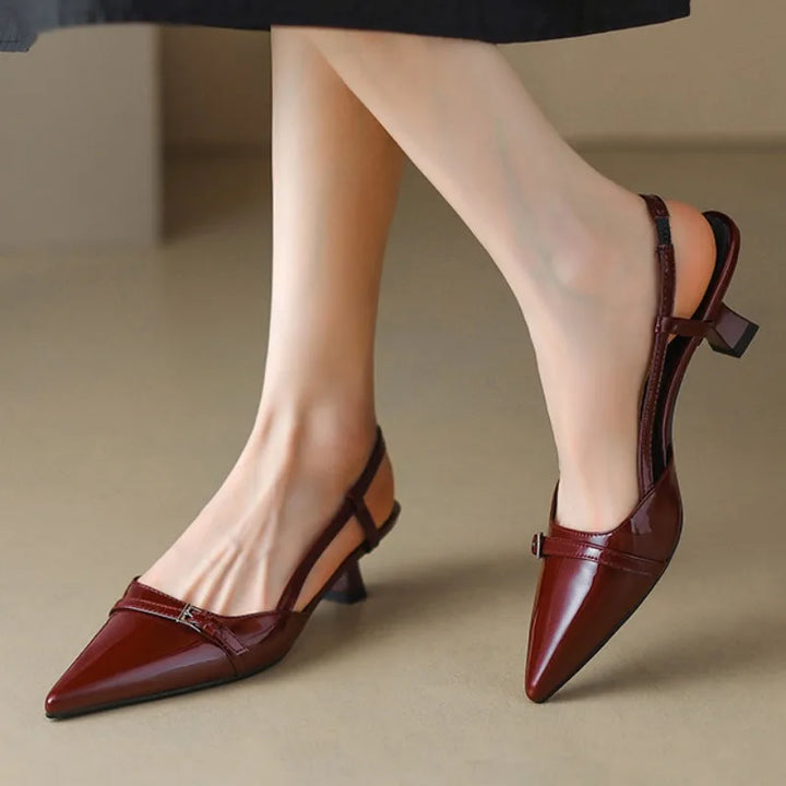 Rhea Terrace Kitten-Heel Pumps by Steppina
