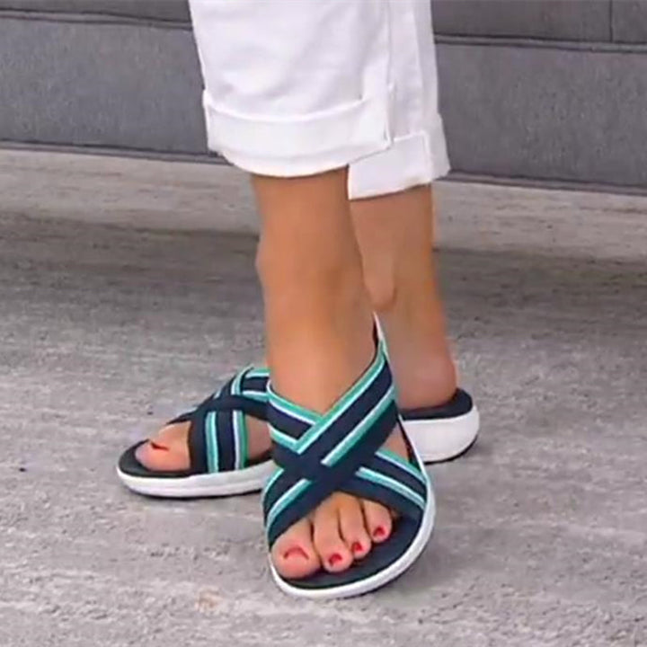 Elise Bluff Slide Sandals by Steppina
