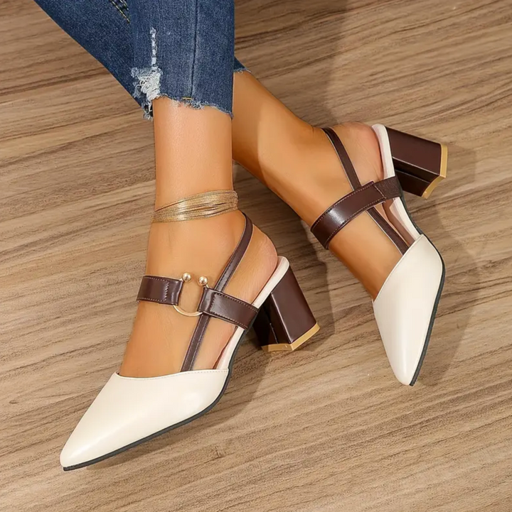 Aster Terrace Buckle Slingback Pumps by Steppina
