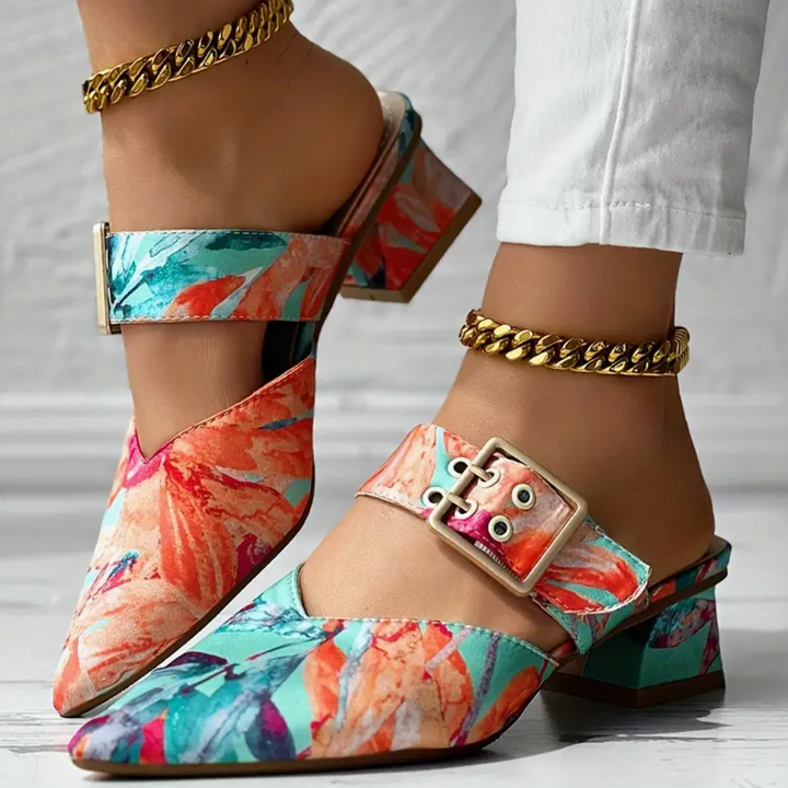 Isla Terrace Floral Slingback Pumps by Steppina