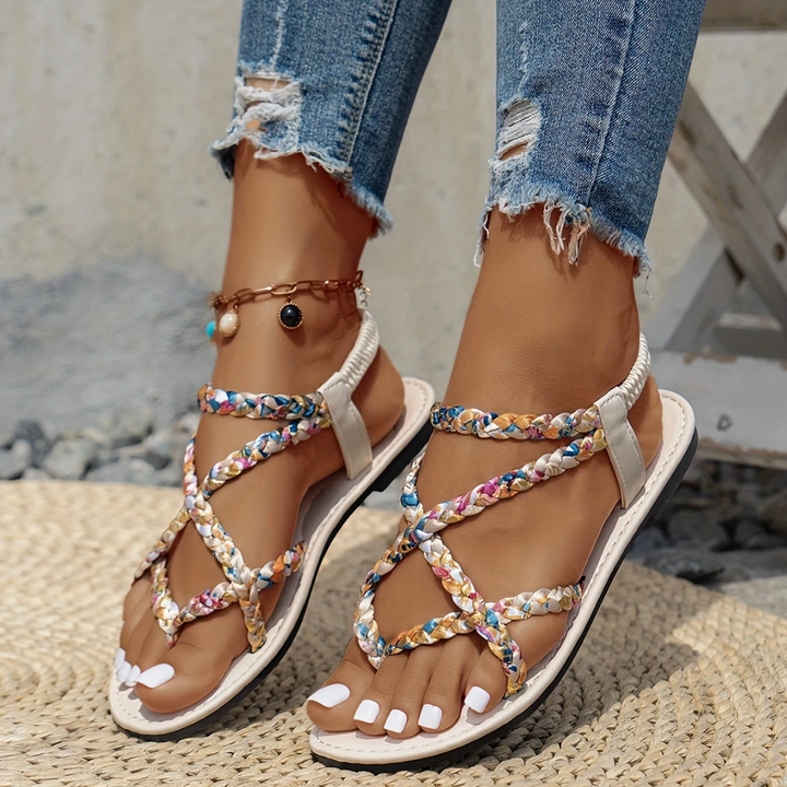 Talia Pine Buckle Sandals by Steppina