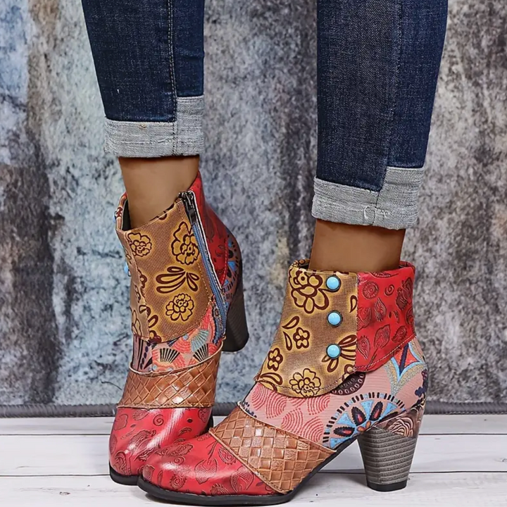 Rowan Terrace Heeled Ankle Boots by Steppina