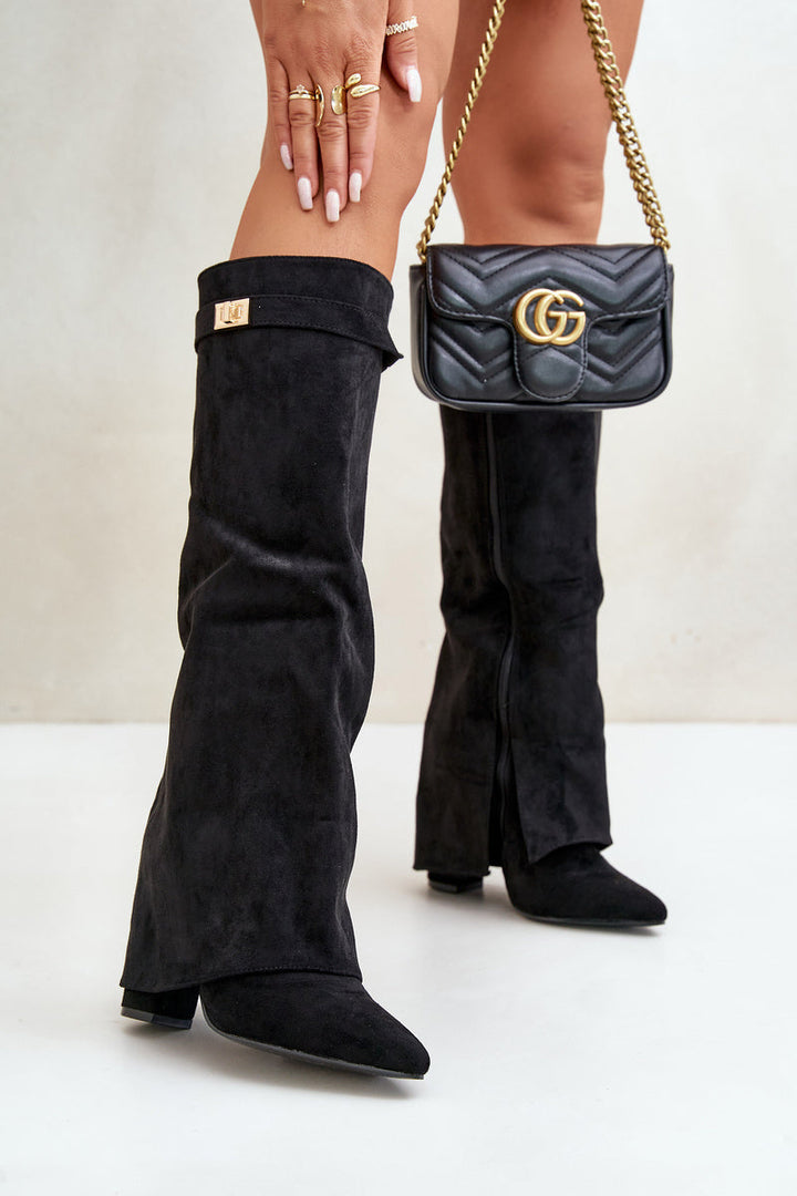 Blair Spruce Knee-High Boots – Black