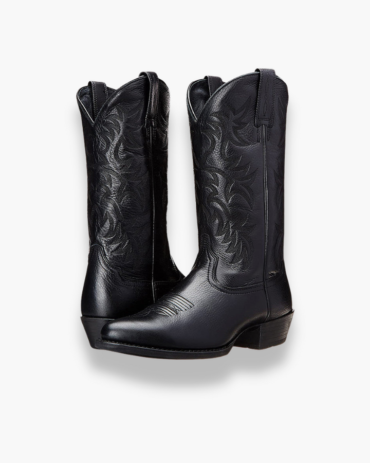 Finley Spruce Western Ankle Boots – Black