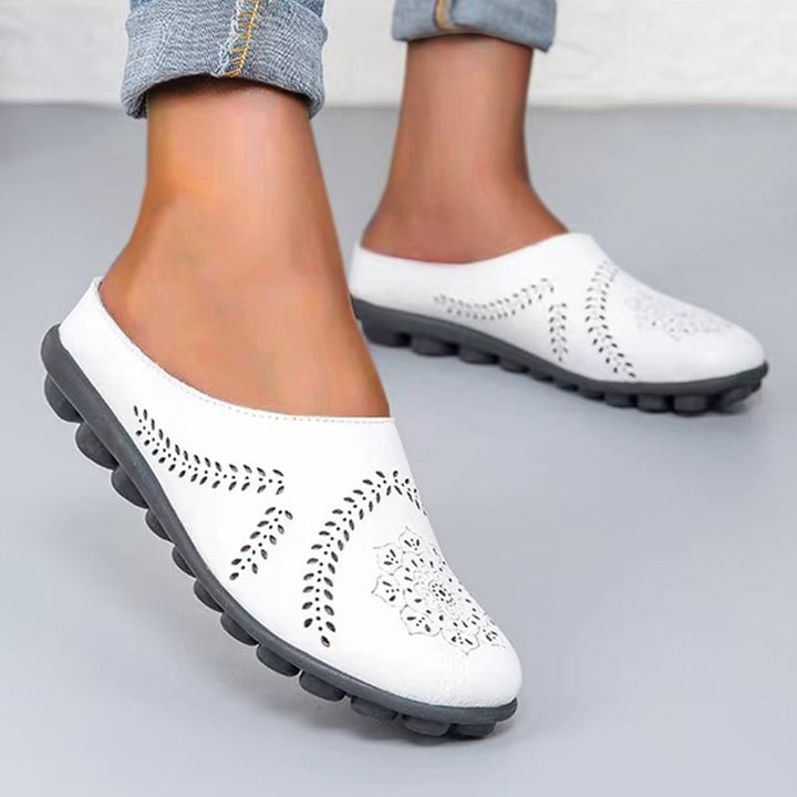 Lyra Vista Cutout Mules by Steppina