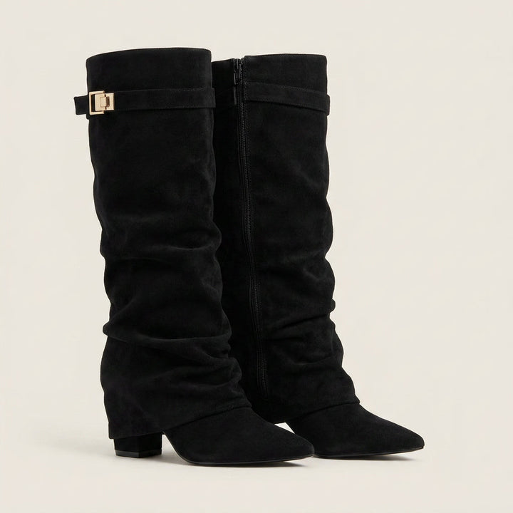 Delaney Spruce Knee-High Boots – Black