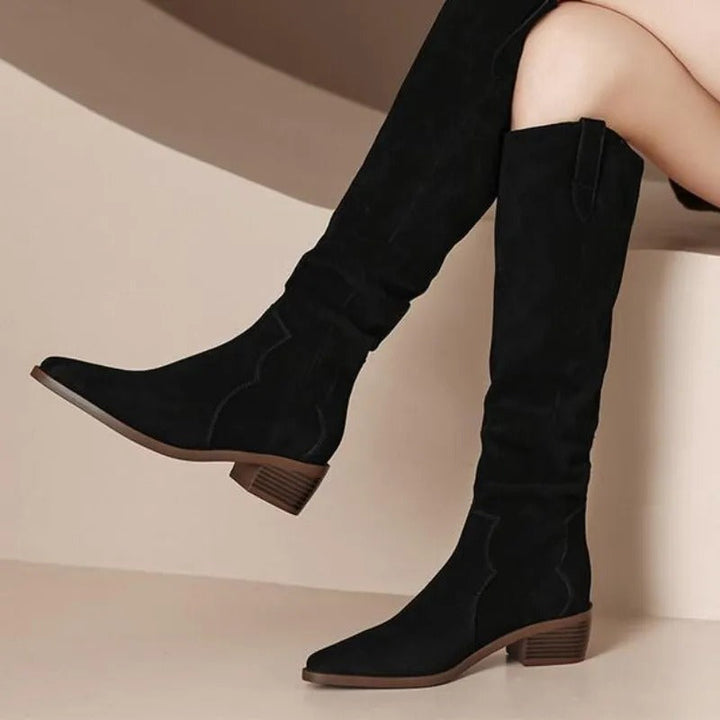 Riley Spruce Knee-High Boots – Black