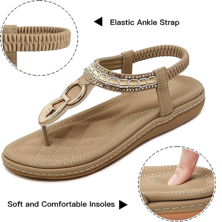 Hattie Pine Embellished Sandals by Steppina
